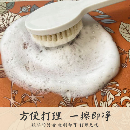 New Chinese-style leather tea mat, Zen-inspired table runner, waterproof tea tray cloth, traditional-style long tea table mat, tea towel cushion