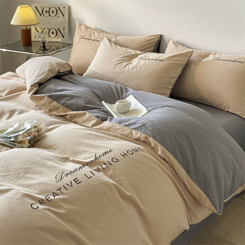 Bedspread, duvet, set for students, simple and elegant design, 4 piece set, bedding