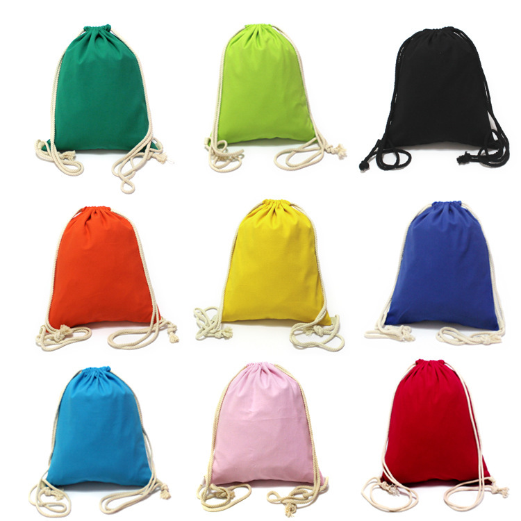 Canvas Bag with Printed logo, Large Capacity, Student Men's and Women's Shoulder Drawstring Drawstring Cotton Backpack, Advertising Small School Bag Canvas Bag with Printed logo, Large Capacity, Student Men's and Women's Shoulder Drawstring Drawstring Cotton Backpack, Advertising Small School Bag