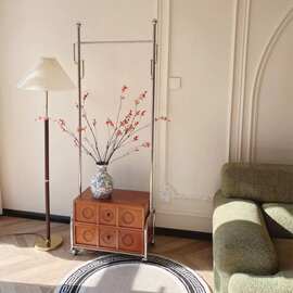 中古实木落地衣架移动多功能挂衣架家用不锈钢衣帽架衣服架收纳