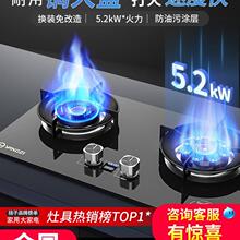 批发扬子燃煤气灶炉双灶家用天然气液化气猛火灶台式嵌入式2024年