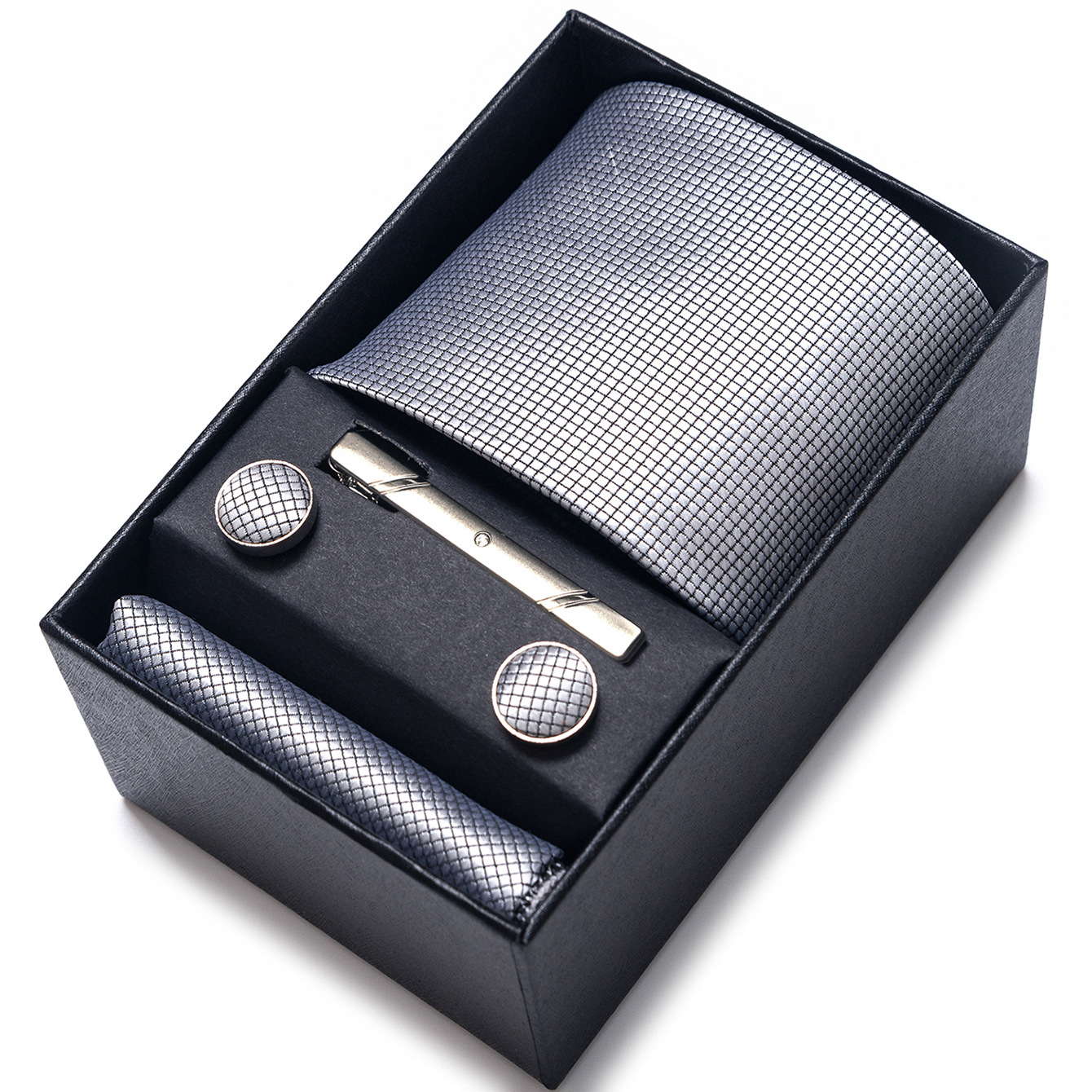 Set de Caja de Regalo con Corbata de Negocios para Hombre de Rayón Jacquard para Boda