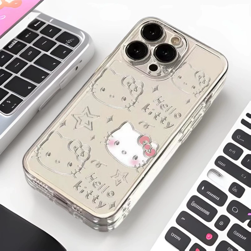 Привет Китти, яблоко, совместимый чехол для телефона, мультяшный iPhone 16, 16 Pro Max, iPhone, для любимого
