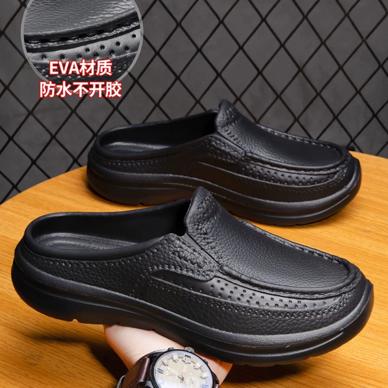 Мужские кожаные повседневные туфли-слипоны с закрытым носком, большие размеры (до 46), летняя новинка 2025 года, для трансграничной торговли