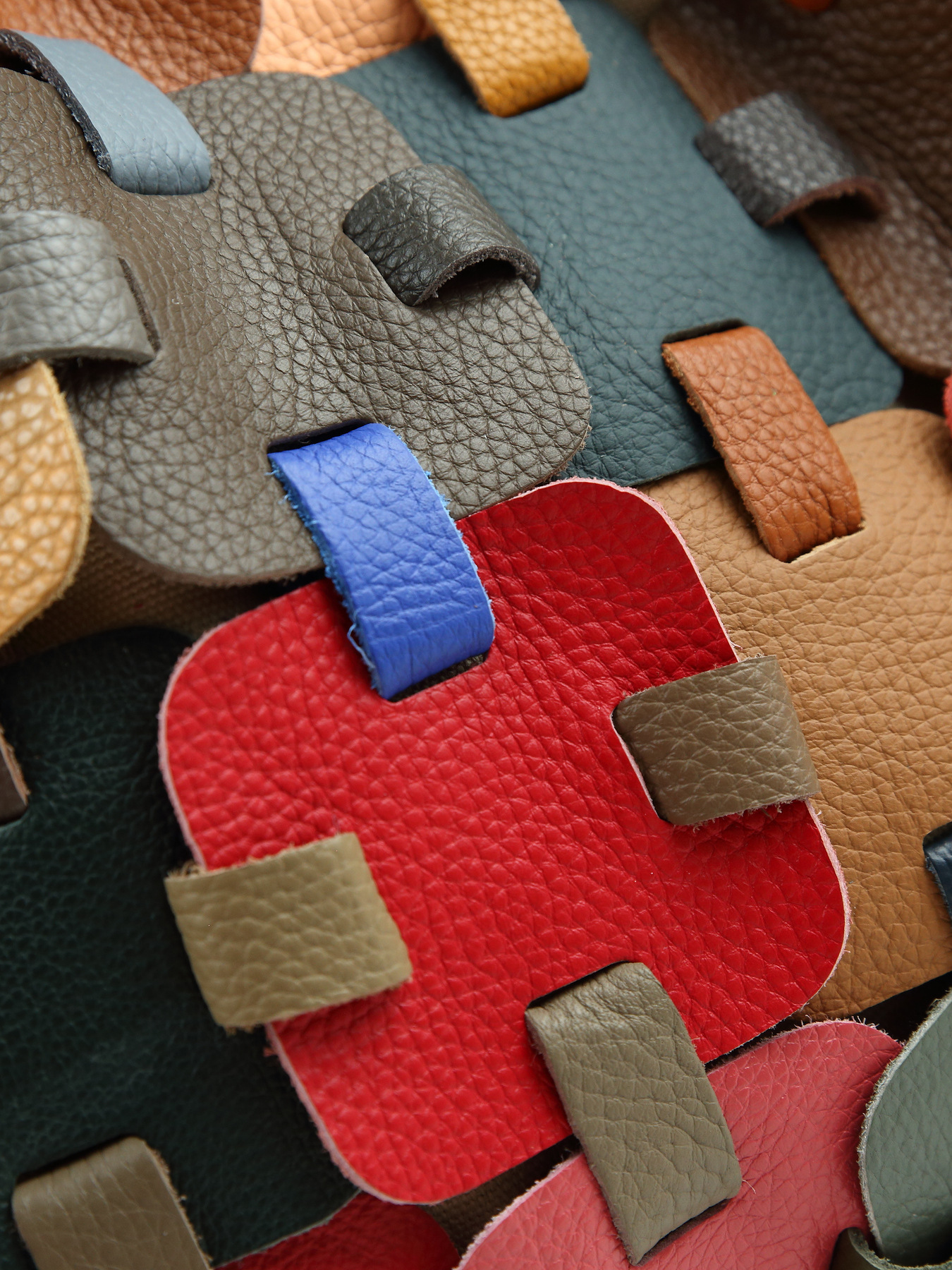 Woven Leather Patchwork Women's Handbag Large Shoulder Crossbody Bag_voghion.com