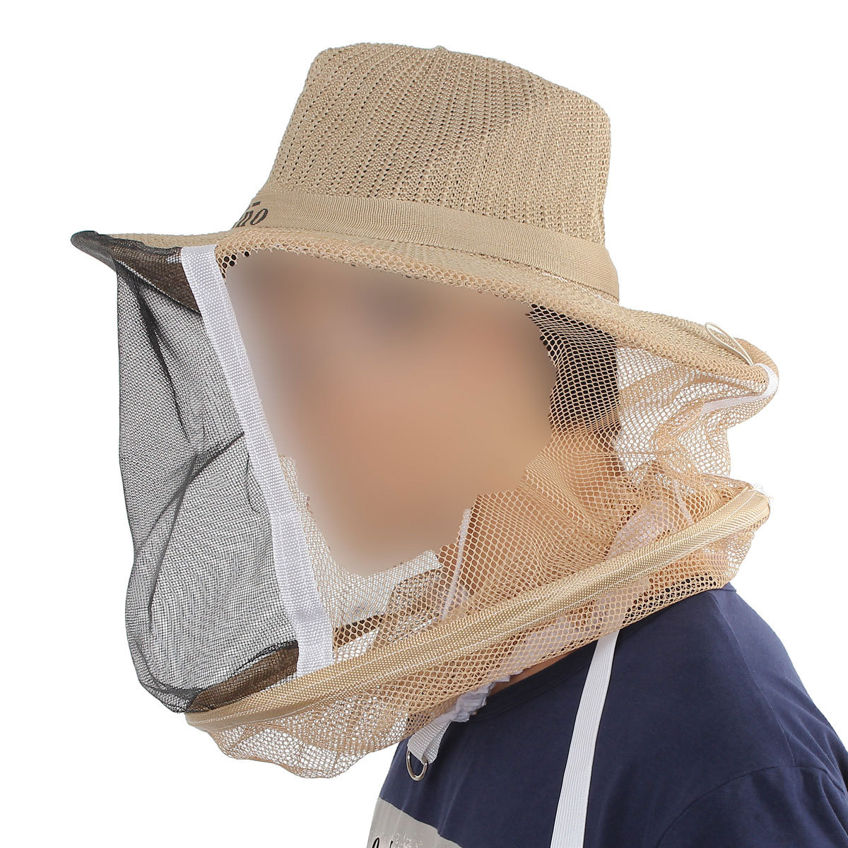 养蜂用牛仔蜂帽 防蜂帽子加粗钢圈 加厚帽顶牛仔蜂帽 养蜂牛仔帽