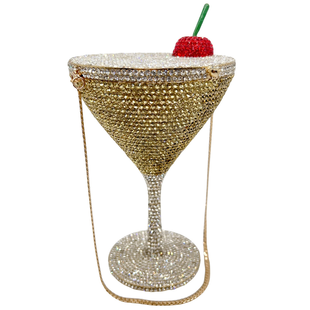 Bolsa de cena con diamantes de tazas de Martini Chelizi, tazas de vino de bar transfronterizas, bolsas de diamantes para mujeres.