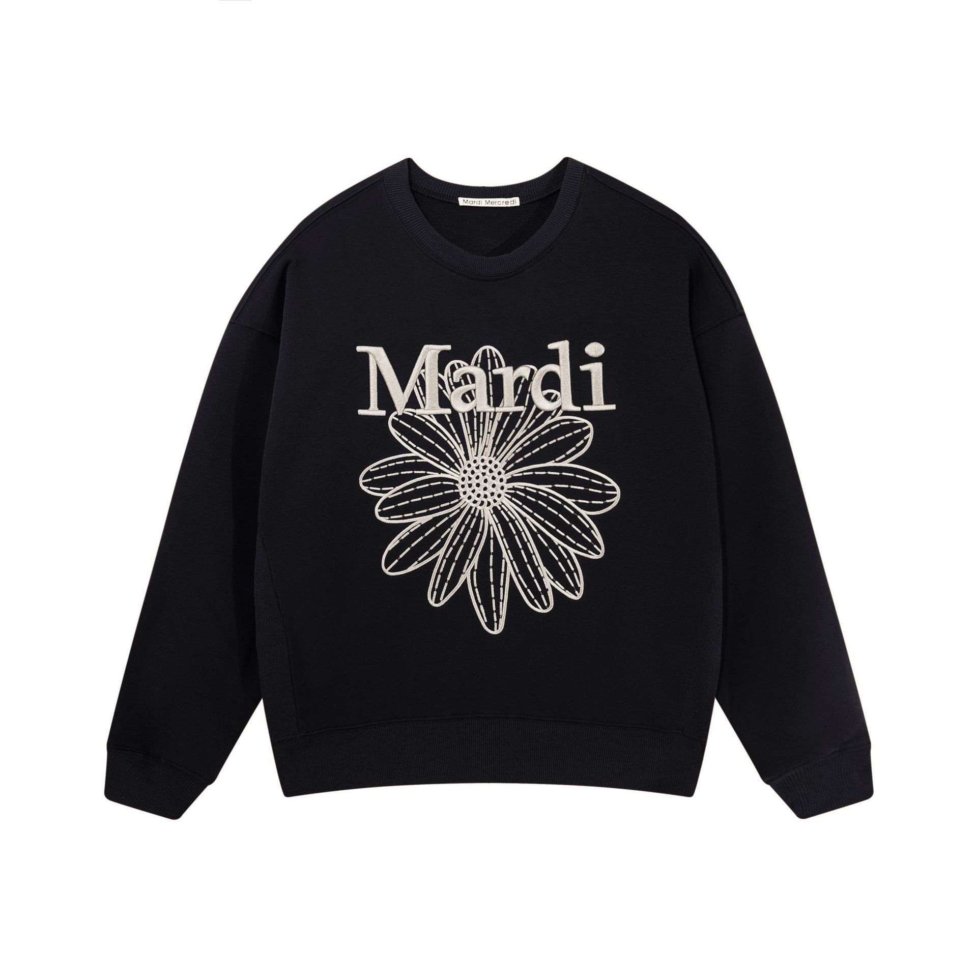 Embroidered black/apricot / One size fits all