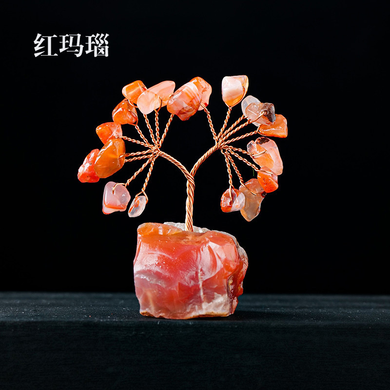 天然水晶发财树水晶树水晶摆件聚宝盆水晶摆件招财摆件水晶树摆件|undefined
