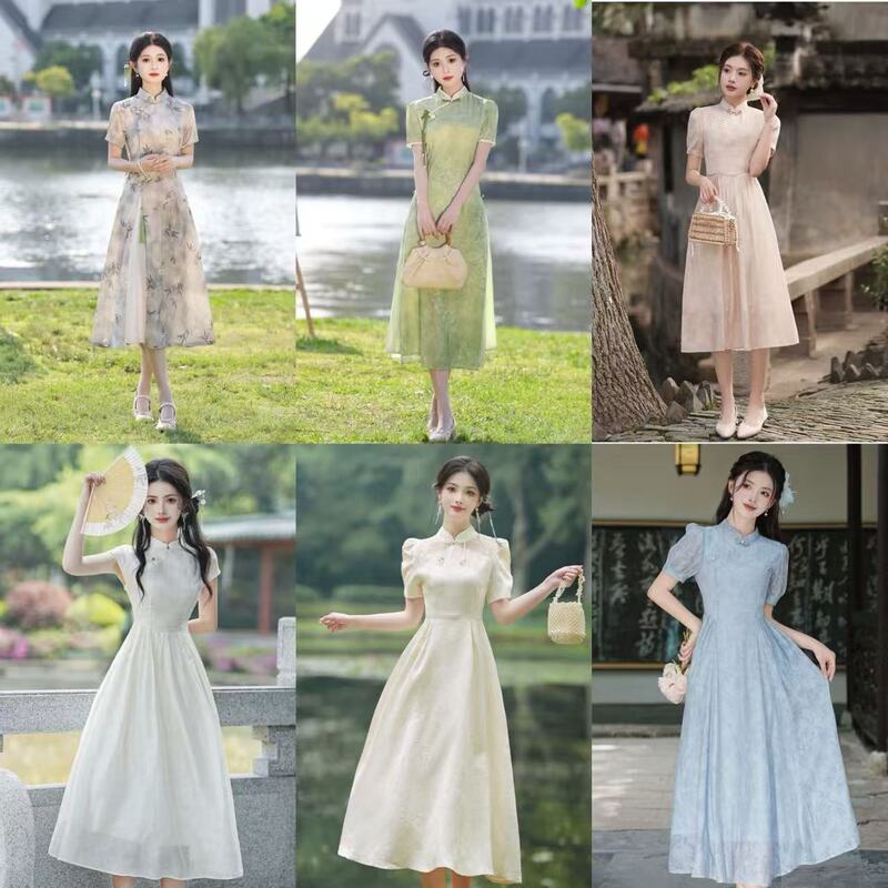 New Chinese-Style Dress for Women 2026 Spring/Summer New Retro Chinese Style Elegant Improved Cheongsam Dress New Chinese-Style Dress for Women 2026 Spring/Summer New Retro Chinese Style Elegant Improved Cheongsam Dress