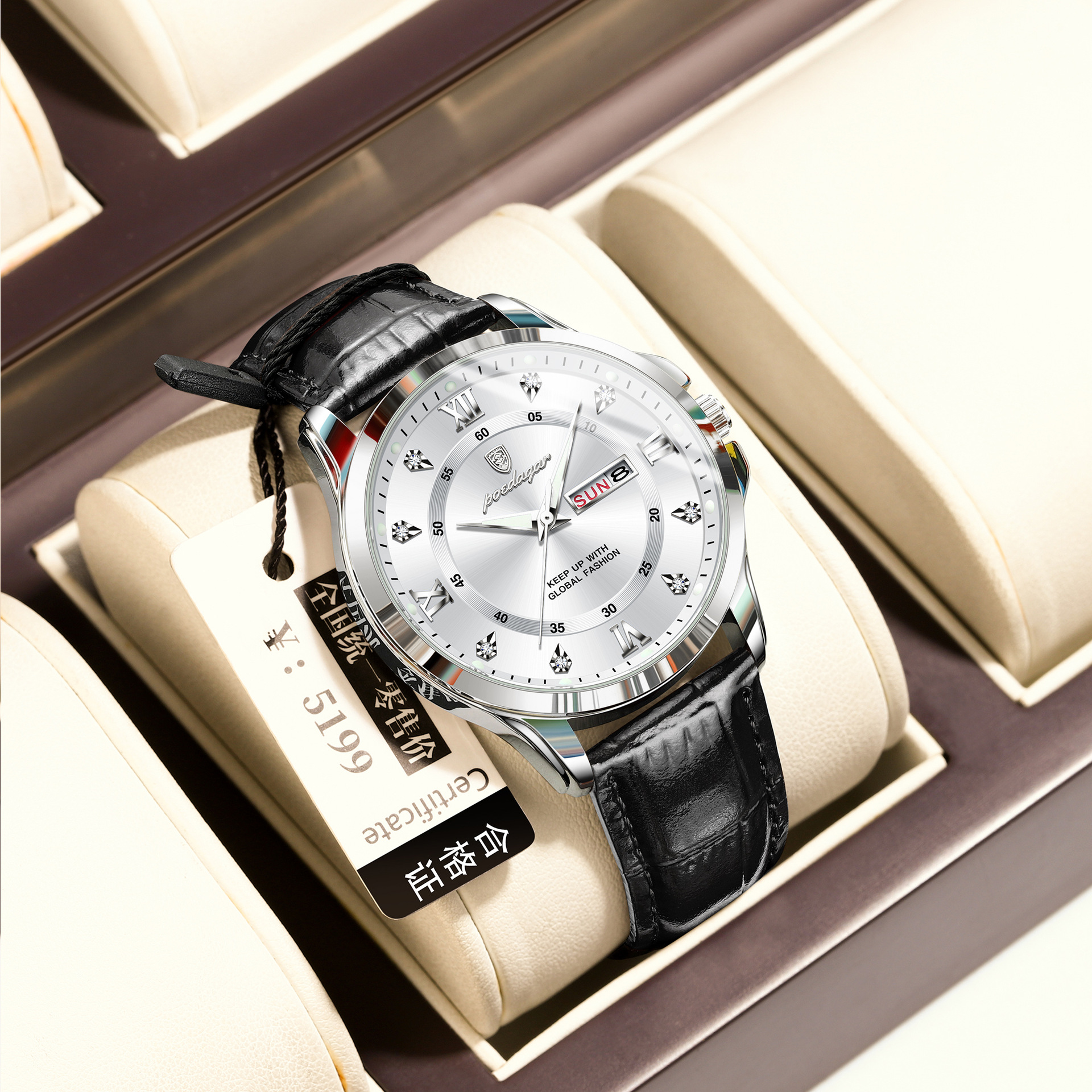 Cinturón de marca suiza, relojes para hombres, relojes de pulsera impermeables de lujo para estudiantes, relojes de pulsera impermeables en vivo de comercio exterior, una venta