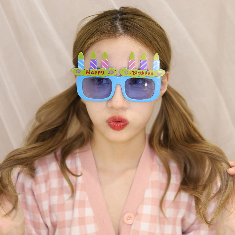 Gafas de Vela para Cumpleaños de Plástico ABS Decorativas para Fiestas