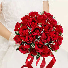 韩式婚礼手捧花结婚新娘玫瑰花束手捧花婚礼摄影道具求婚告白