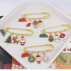 Handmade Exquisite Cartoon Santa Claus Pin for Christmas, Small Gift, Plush Pin, Sweater and Scarf Accessory, Versatile Decoration