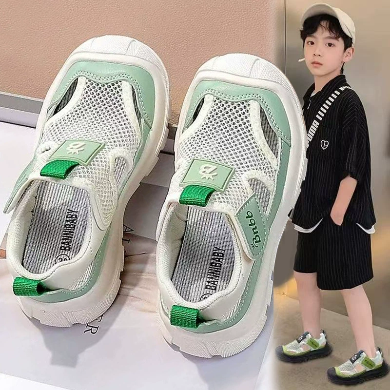 Сандалии для мальчиков Тонкие 2025 Летние новые детские сетчатые лапши