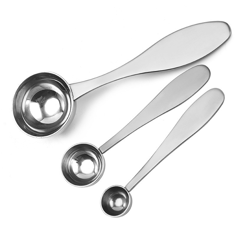 Stainless Steel Measuring Thickened Coffee Bean Scoop With Scale, Long-handled Kitchen Salt Control Fish Ball Baking_voghion.com