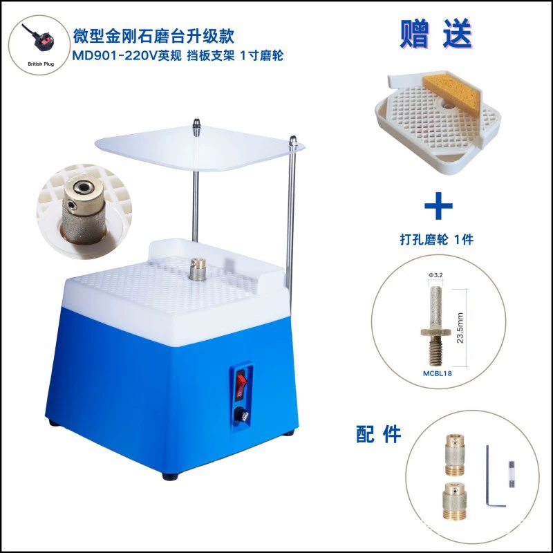 Шлифовальный стол + кронштейн перегородки + 1inch спиральная шлифовальная головка, модернизированный набор шлифовальных станков, автоматический шлифовальный станок для кромок с водоподавлением, электрический