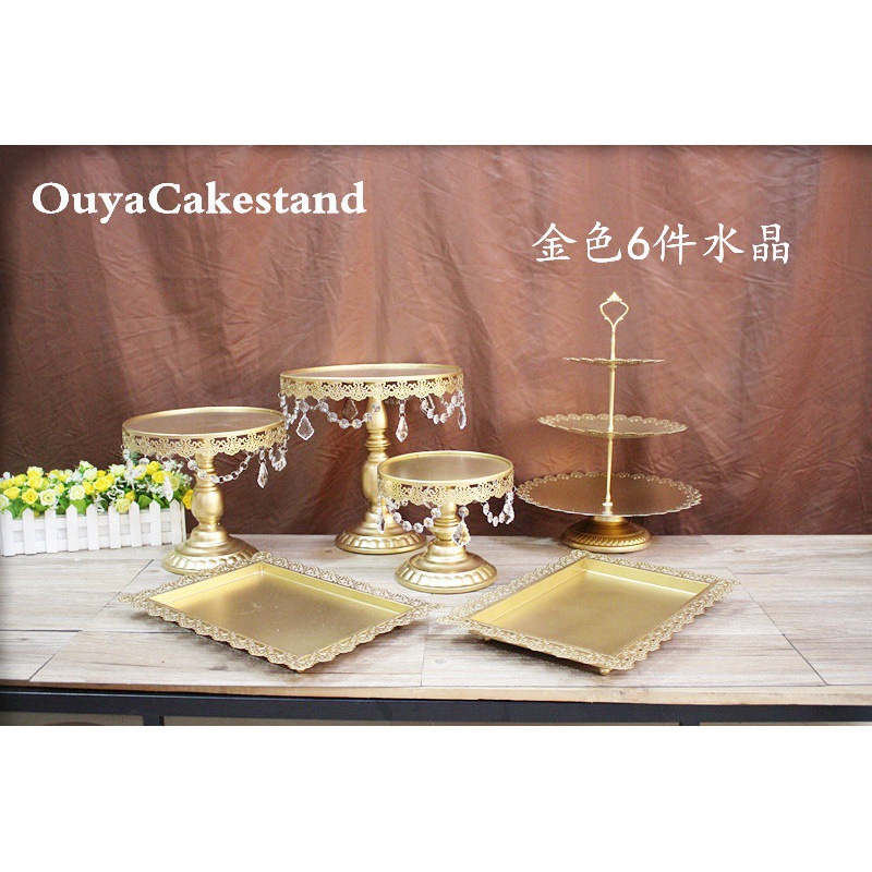 Decoración de mesa de postres de boda de oro, estante de pastel europeo, propósitos de boda, bandeja de pastel de encaje, estante de refrigerio de hierro forjado, 12 juegos image 8