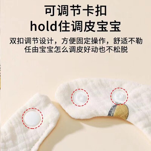 Gauze bib six-layer pure cotton crepe saliva towel breathable and soft newborn anti-vomiting baby type A petal bib