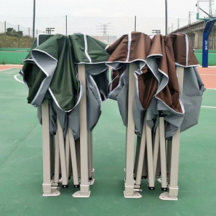 Extra thick four-legged tent umbrella khachi dark green wine red outdoor stall awning folding telescopic awning generous umbrella