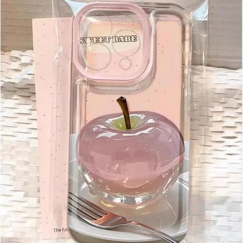 Crystal Apple Is Suitable for Apple 16Promax Mobile Phone Case Iphone15 Stylish 14 Artistic 13 Soft Case 12