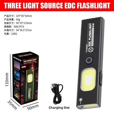 Cross-Border New Ultra-Thin Outdoor Work UV fənərlər - black