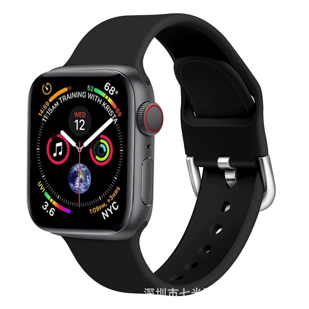 Яблоко, iPhone7, силиконовый ремешок для часов, дышащий сменный пряжка