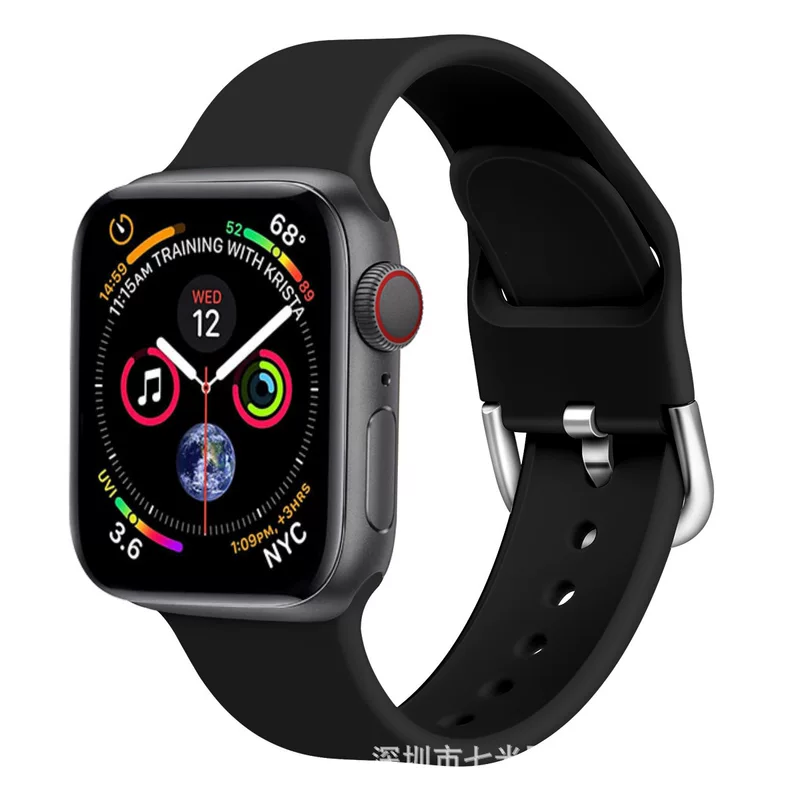 Яблоко, iPhone7, силиконовый ремешок для часов, дышащий сменный пряжка