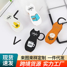 便签封口猫咪冰箱贴相片夹可爱卡通精美夹子冰箱留言夹创意木夹子