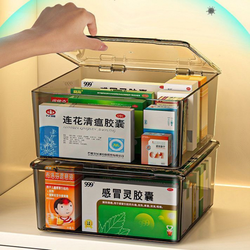 大容量ボックスファミリーメディスンボックス大型フリップトップ引き出しオーガナイザーキャビネット家庭用収納ボックス|undefined