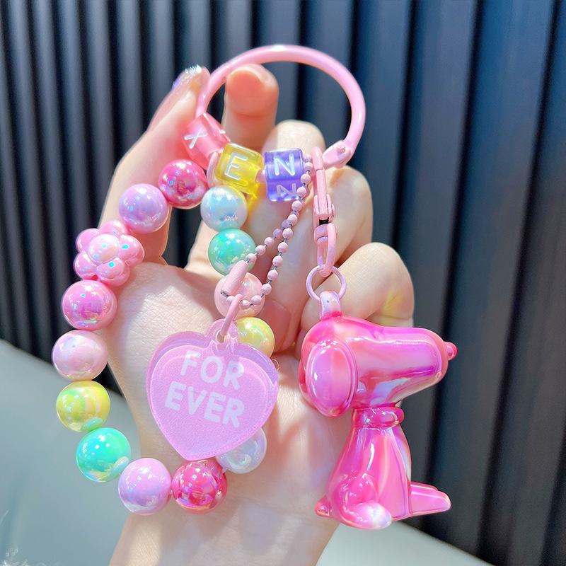 Cuentas de asiento osos colgantes de llaves de bolsos acrílicos exquisitos colgantes de llaves de automóvil colgantes pequeños regalos al por mayor