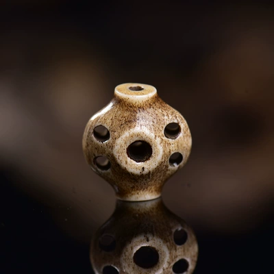Bone DIY Semi-Finished Carved Beads, Zərgərlik ara hissələri - no-6