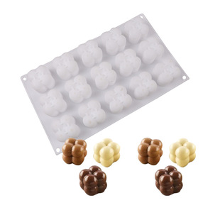French Dessert 15-Piece Magic Ball Rubik's Cube Mousse Cake Mold Ice Cream Ice Cream Mold Cake Silicone Mold