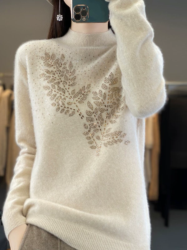 Модный темперамент минус возраст рыхлый тонкий длинный рукав свитер с длинными рукавами