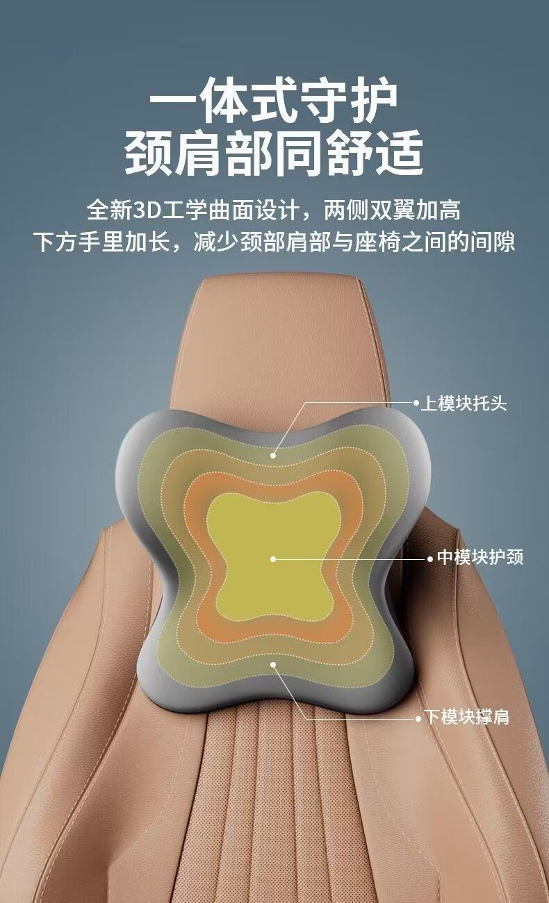 Carefully Selected Memory Foam Car Headrest and Neck Pillow, Special Lumbar Support Set for Car Use, Lumbar Support Seat Pillow Wholesale