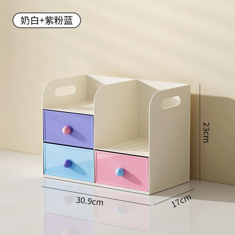 Escritorio dormitorio de estudiantes papelería portalápices estante multifuncional París estación de oficina romántica libro caja de almacenamiento