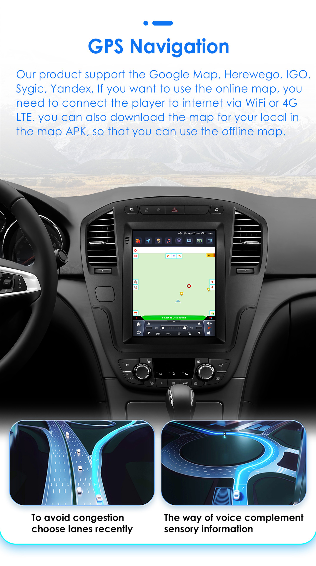 Suitable for 09-13 Regal Opel Sonic Sub-Opel Insignia Car Vertical Screen Android Navigator