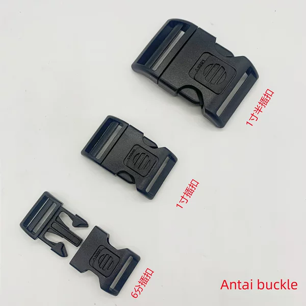 20mm plastic switch buckle with lock 3.8cm pet switch lock buckle 1 inch plastic safety adjustment buckle