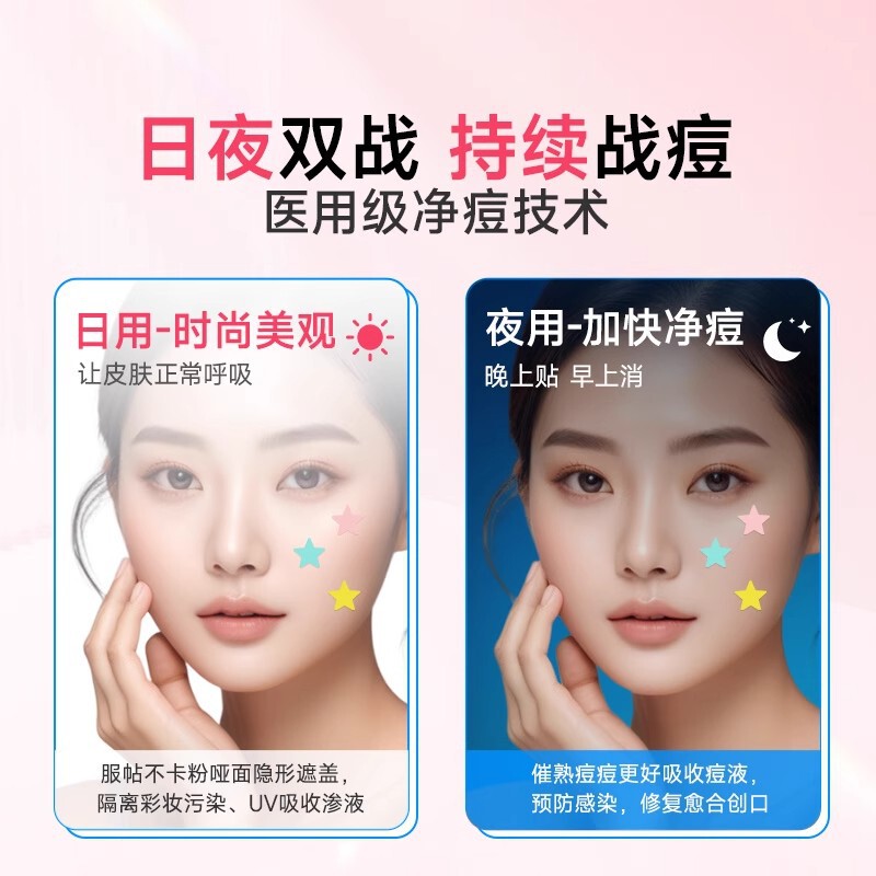 星星痘痘贴修复消脓炎痘印医用型人工皮吸脓豆豆贴防水汗可上妆贴|undefined