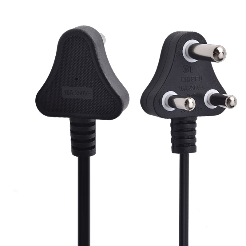 小南非圆针两芯插头电源线，八字尾插，纯铜电源线，批量优惠多