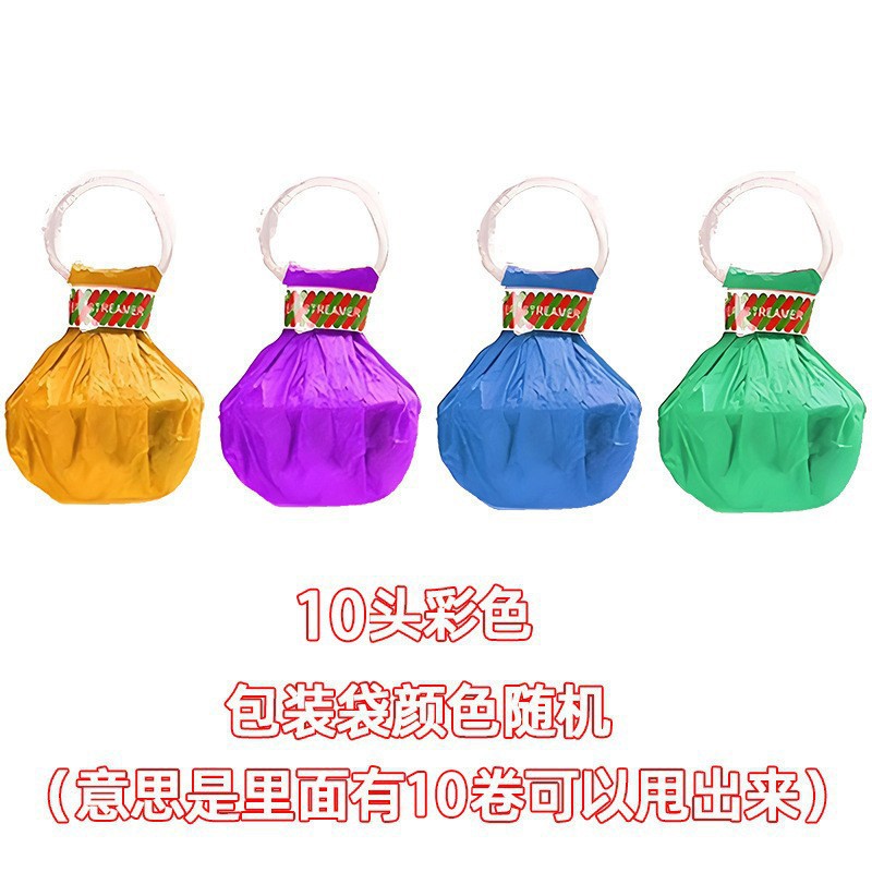 Mano tira cinta de color escena de fiesta de cumpleaños atmósfera decoración de petardos de regalo tubo de chorro portátil dibujo de flores globo foto props image 7