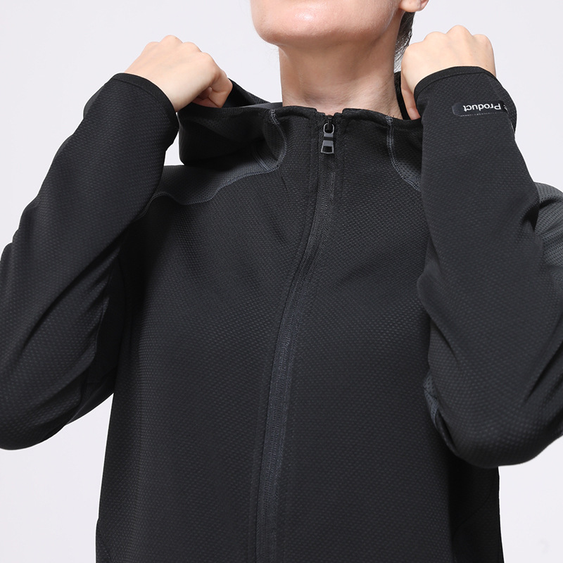 Primavera al aire libre de los hombres y las mujeres de la chaqueta deportiva casual de punto engrosada con capucha de manga larga superior transfronteriza UA al por mayor exclusiva