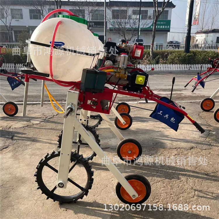 玉米小麦喷雾器 四轮手推式汽油打药机 柴油小麦地打药机