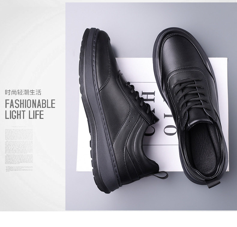 Giày thể thao nam sneaker da lộn phối màu, đế cao su EVA êm chân, buộc dây, gót 3-5 cm — h2506 trắng, h2506 đen chi tiết 18