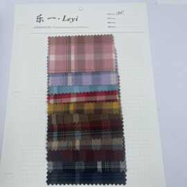 春夏色织新品韩风肌理格子条纹男女童装衬衫连衣裙吊带鞋材裤料