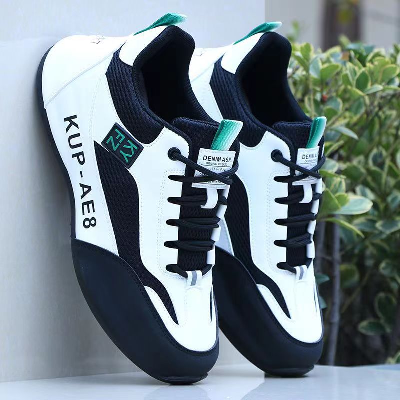 Herren Herbst neue High Top Board Student Mesh trendige Sport- und Freizeitschuhe, handgefertigte rotierende Knopfzehenschuhe_voghion.com