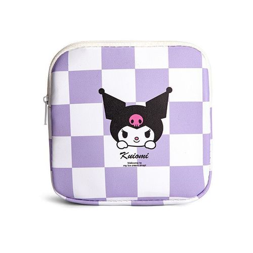 Sanrio Kuromi Cute Cartoon Waterproof AuntiePU Large Capacity Portable Sanitary Pad Storage Bag Wholesale