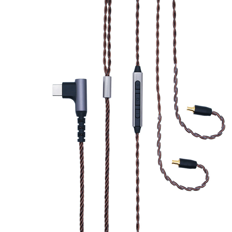 Zhongshan Zhensheng cobre libre de oxígeno A2DC auriculares Cable de actualización E50E70LS300CKS1100 Cable de reemplazo de auriculares con micrófono
