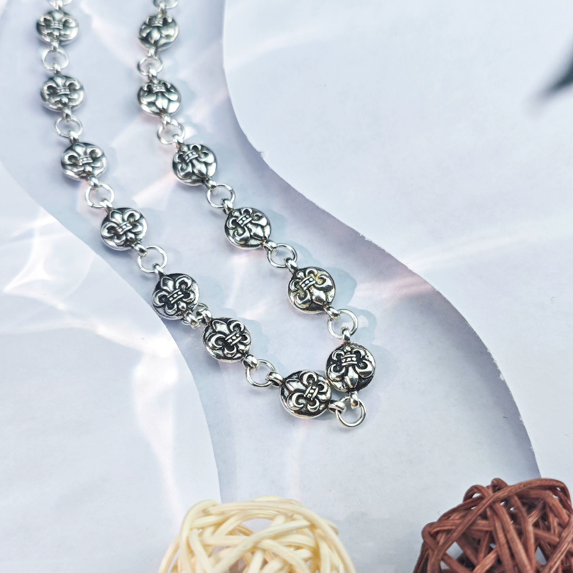 CH Crowe Heavy Industry Domineering Cross Ball Necklace для мужчин и женщин Thai Silver персонализированное изделия ручной работы массивное Крест ожерелье в тренде