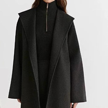 禾家25冬新款小禾芝禾羊毛羊绒双面呢中长大衣1252A2049401
